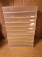 10 x EMPTY CLEAR VHS VIDEO TAPE Small Box Cases Upcycle Storage Crafting No 5