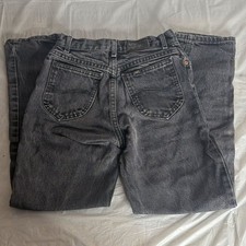 VINTAGE Lee Pants Juniors 12 Black High Rise Mom 100 Cotton Y2K 25x26