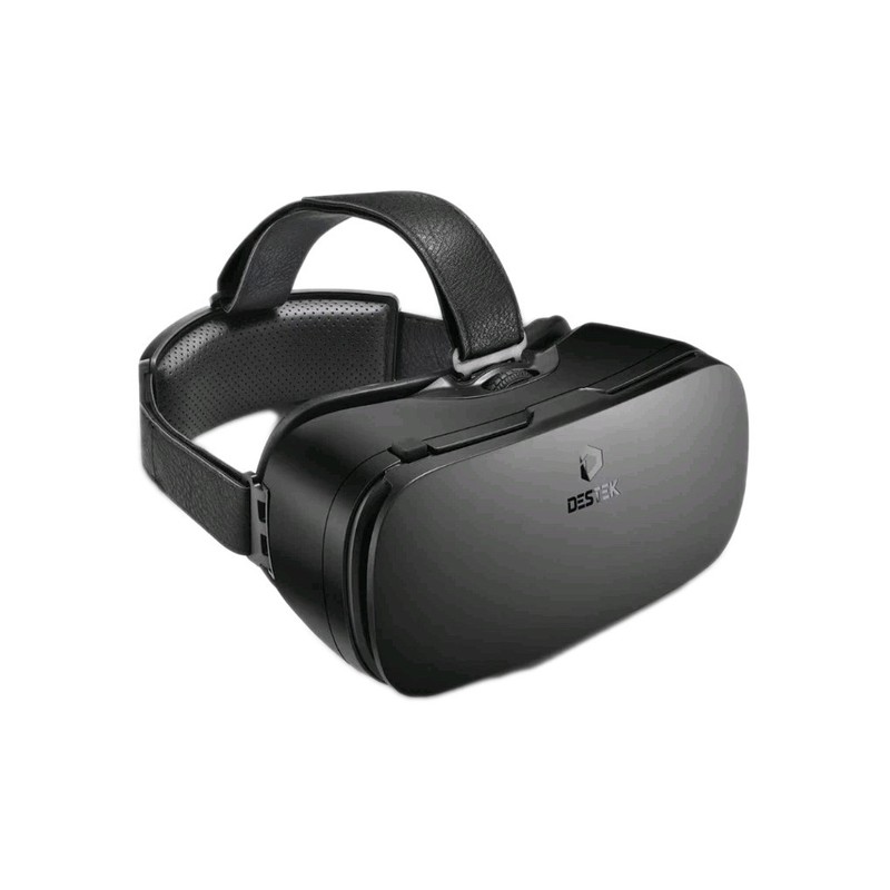 DESTEK V4 VR Headset with Adjustable Straps + Phone Stand & Accessories Bundle