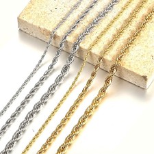 18k Gold/White Gold Hiphop Luxury High Quality Rope Chain