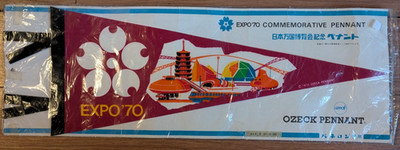   EXPO'70 Osaka Japan Ozeck Souvenir Pennant 1970   Original Packaging, Mint