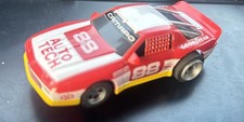 AURORA AFX TOMY 80s Chevy Camaro 88 Auto Tech HO Slot Car Red White Yellow Runs