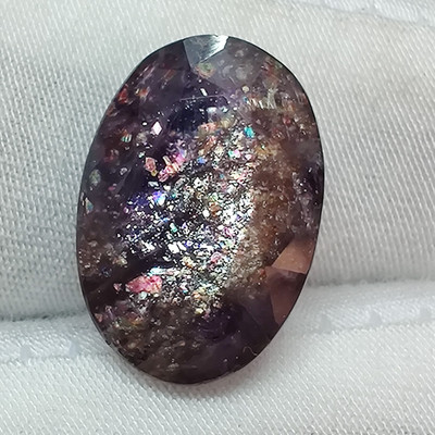Natural Multi Flash iolite Sunstone Cut Oval Shape Gemstone for Jewelry 8.5 Cts