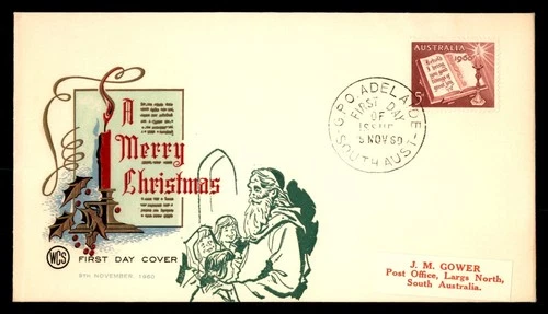 Mayfairstamps Australia FDC 1960 Bible and Candle Christmas First Day Cover aax_
