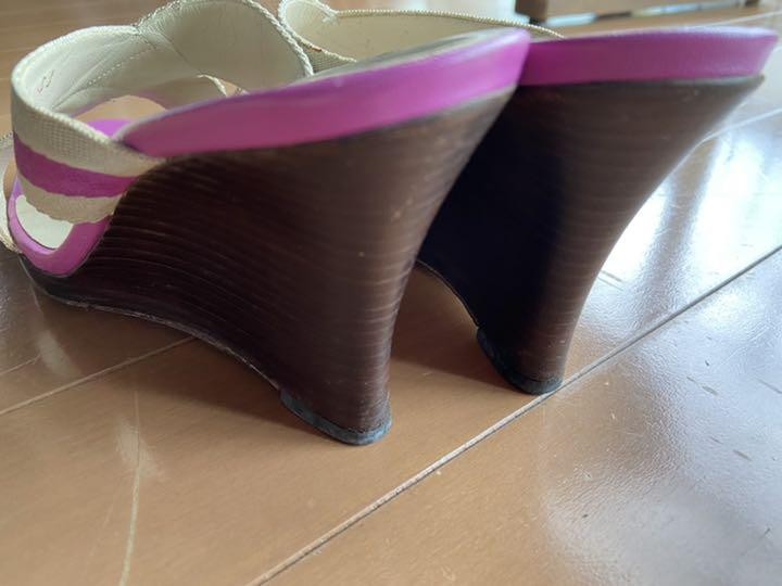 Gucci Mules Heels White Purple Leather Size 35 US About 5 For Women thumbnail 6