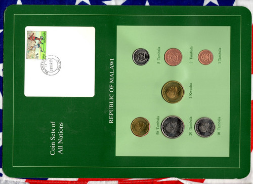 Coin Sets of All Nations Malawi 1995-1996 UNC 1 Kwacha 50,20 Tambala 96