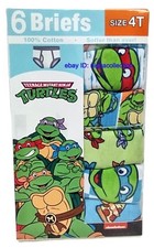 6 Brief 4T TMNT Boys Cotton Briefs Teenage Mutant NINJA TURTLES underwear pack