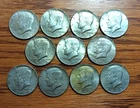 Scrap Silver Kennedy Half Dollar lot- 40% Silver- 1965- 1969- 11 coins