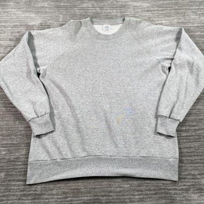 Vintage Tee Jays Sweatshirt Mens XLT Tall Gray Crewneck Blank Made USA 80s