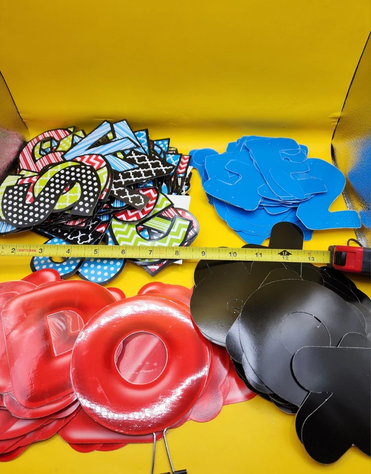 💥Hundreds of Punch Out Coated Letters Numbers Lot Children Learning School - Image 4 of 4