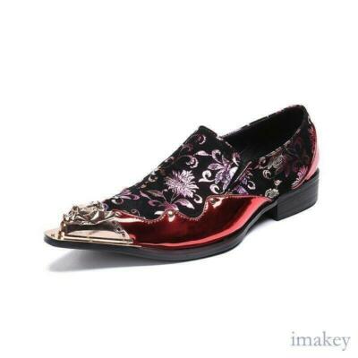 Pointed-Toe Patent Leather Floral Casual Oxford. Amazon.com | Dress Shoes Men Pointed Toe Floral Patent  main image 2