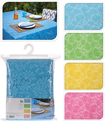 Große abwischbare PVC Tischdecke stilvolle Spitzentischdecke 140 x 240 cm 7 Farben