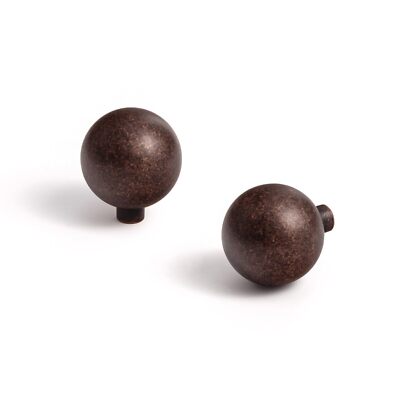 6 Pack 1'' Dia Oil Rubbed Bronze Cabinet Knobs Solid Zinc Drawer Handles