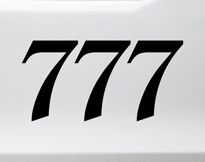 777 Angel Number Vinyl Decal V1 | Luck Spiritual Guardian | Die
