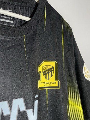 #9 Benzema Al-Ittihad Nike 2023/24 Away NWT Football Shirt Soccer Jersey - Picture 4 of 12