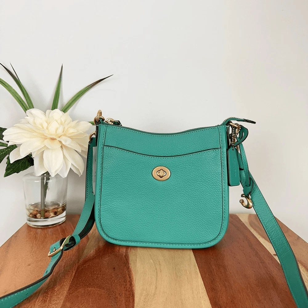 Pebble leather deals crossbody bag
