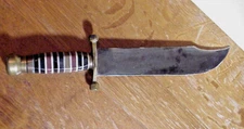 WWII U.S.  Theater Made HAND CRAFTED LARGE BOWIE KNIFE