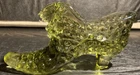 Vintage Fenton Green Hobnail Victorian Shoe Trinket Holder Dish/ Collectible