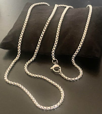 CATENINA COLLANA IN ACCIAIO INOX MAGLIA BOX 60 CM x 2,5 MM DA UOMO E DONNA