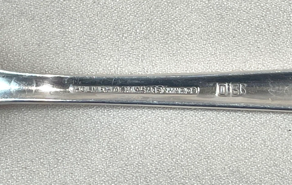 4 cucharadas para servir romance vintage Holmes & Edwards 1952 con incrustaciones de plata Foto 4 de 4