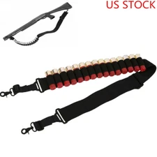 US Tactical 15 Rounds 12 Gauge Shell Holder Shotgun Sling Bandolier Ammo Holder
