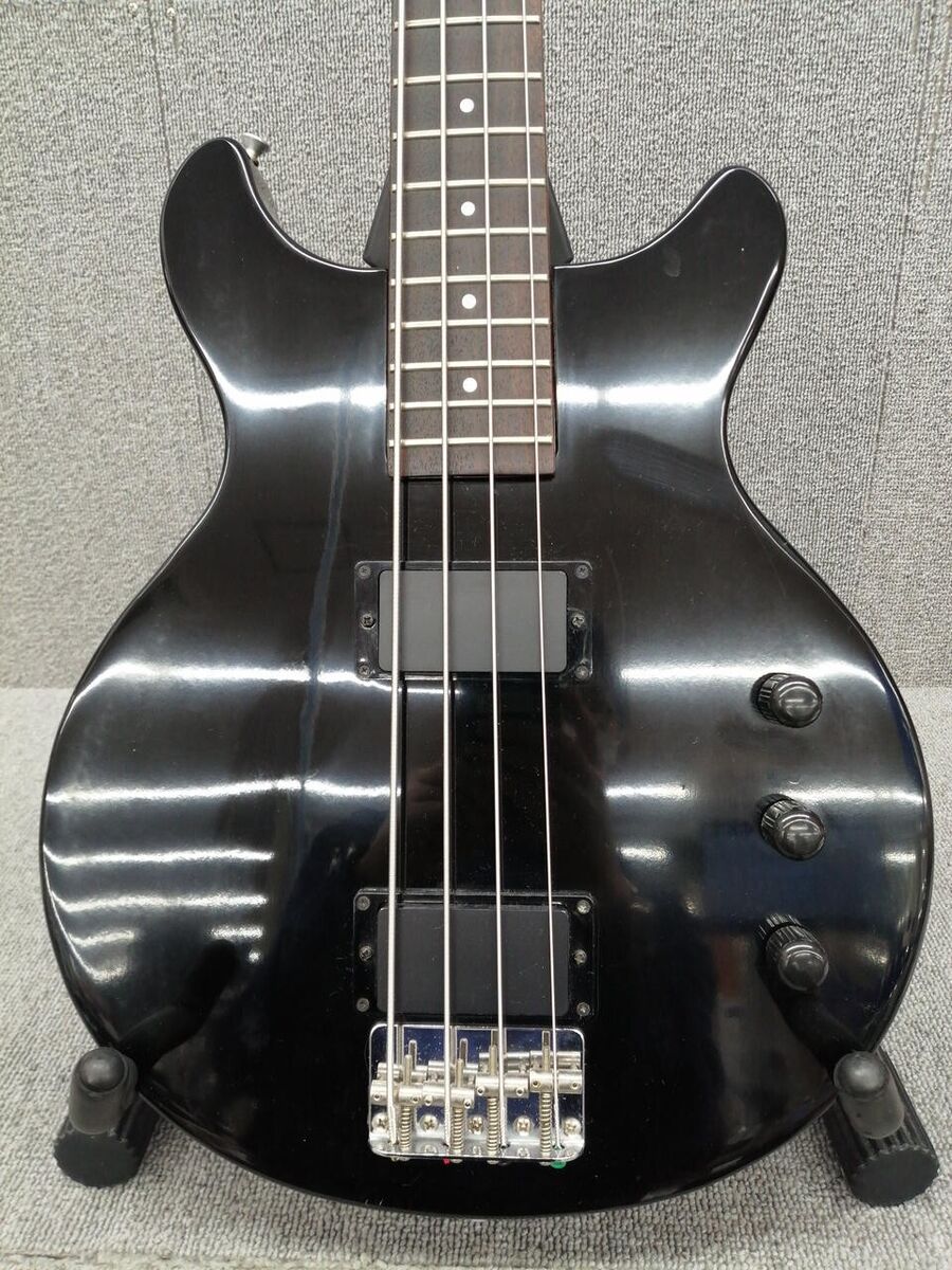 Greco TVB-550 Les Paul Black Electric Bass Guitar w/Softcase Greco TVB-550 Les Paul Black Electric Bass Guitar w/Softcase
