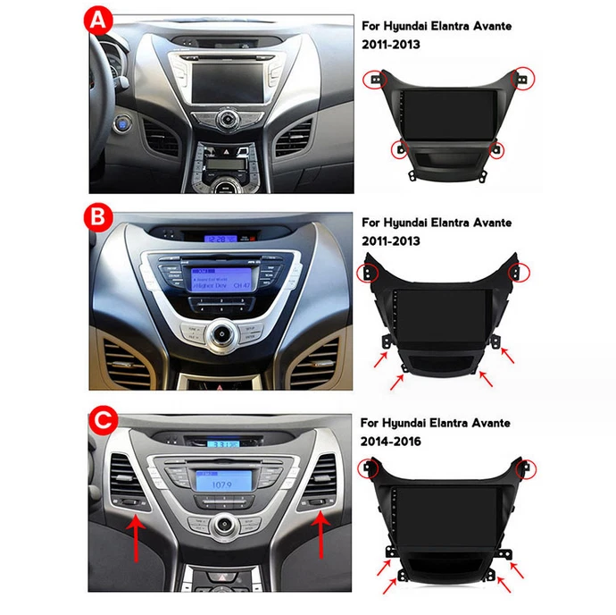 9"Wireless CarPlay Android Auto Head Unit BT Radio For Hyundai Elantra 2011-2013 - Изображение 3 из 4