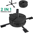 Outdoor Garden Parasol Base Stand Metal Patio Umbrella Holder Free Standing