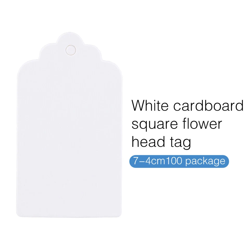 100Pcs 7x4cm Blank Kraft Paper Hang Tags Wedding Party Label Price Gift Cards - Image 3 of 4