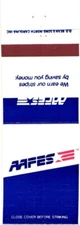 AAFES, We Earn Our Stripes By Saving You Money, Vintage Matchbook Cover