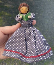 Vintage Hand Made Doll 20th C. Primitive Rustic Country Folk Art by Bess Carr