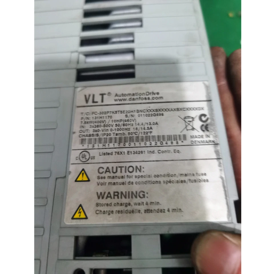 One For DANFOSS Used 302 series FC-302P7K5T5E20H1B 7.5KW 380V Free Shipping - Image 2 of 2