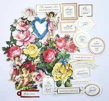 30 Pc. Anna Griffin Mini VALENTINES Valentine Stickers  Sentiments