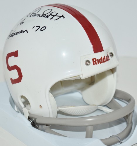 JIM PLUNKETT AUTOGRAPHED CUSTOM MINI HELMET STANFORD CARDINALS HEISMAN 1970 JSA - Picture 3 of 6