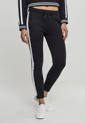 Urban Classics Damen Sweatpants Ladies Interlock Jogpants Black/White - Bild 1 von 3