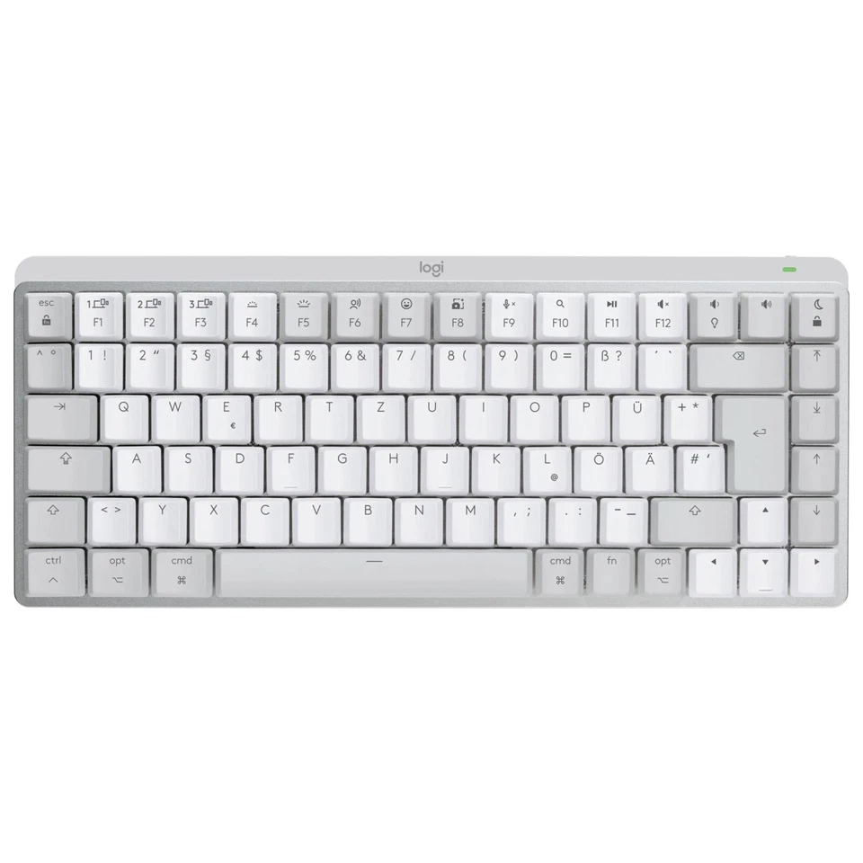 Logitech MX Mechanical Mini für Mac Wireless Tastatur Bluetooth USB Hellgrau