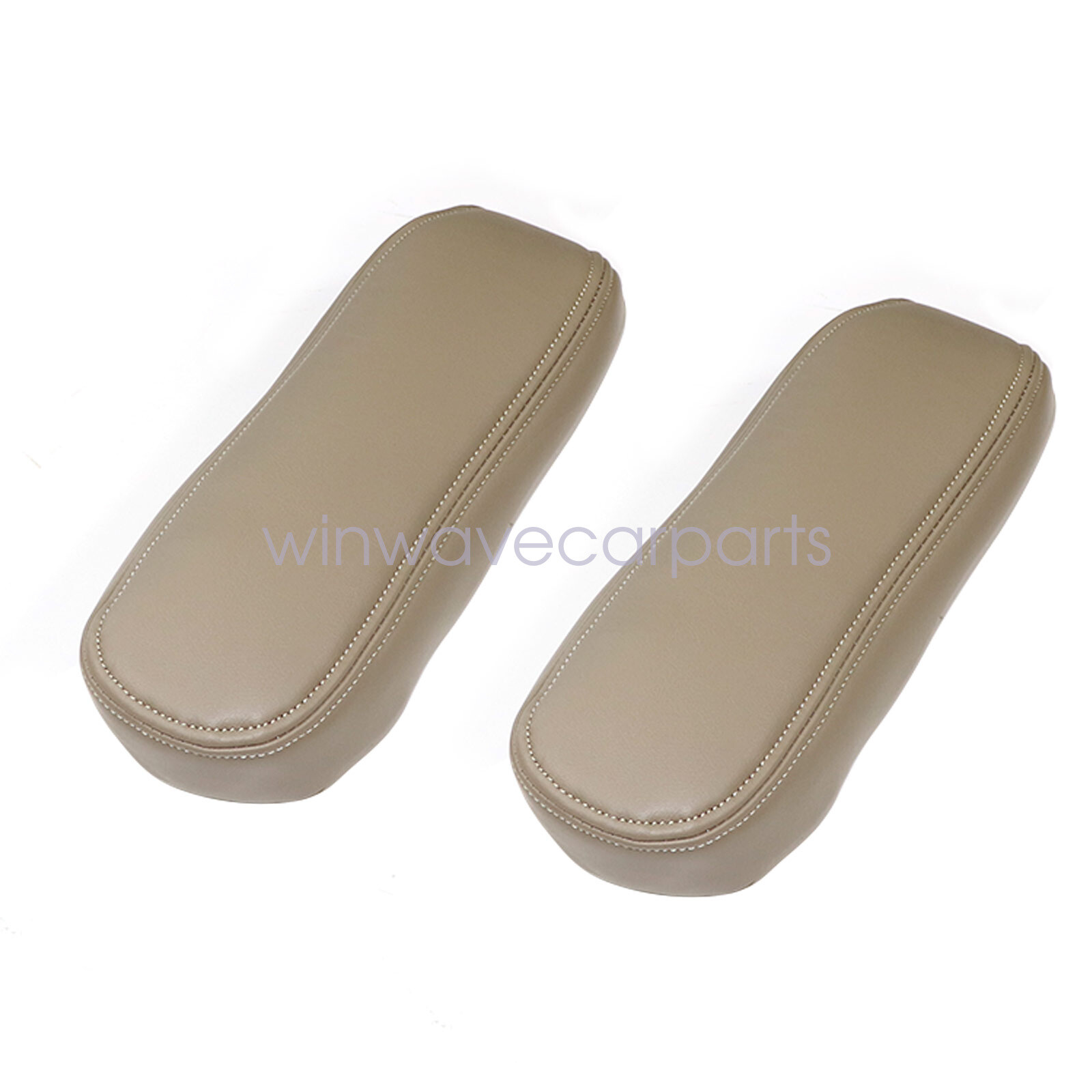 2 x Leather Seat Armrest Cover For Ford F250 F350 Excursion Lariat 2001 2002 Tan