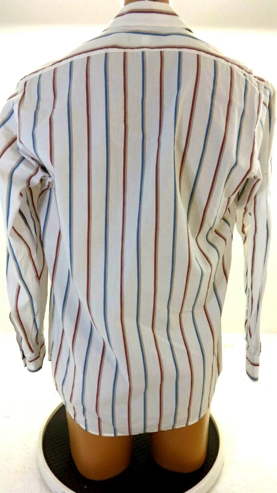 AUSTIN REED MENS WHITE STRIPED BUTTON DOWN DRESS SHIRT SIZE 15.5 32/33 - Image 3 of 4