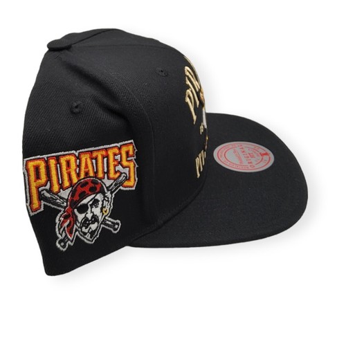 Mitchell & Ness Pittsburgh Pirates Grand Slam Coop Black Adjustable Snapback Hat - Picture 4 of 7
