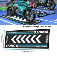Motorcycle Garage Floor Pit Mat Workshop For CF-MOTO Racing Race 31'' x 87''