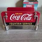 Vintage 1997 Coca-Cola Fountain Service Sugar Packet Caddy Holder, Original Box
