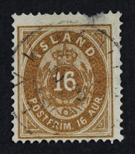 CKStamps: Iceland Stamps Collection Scott#12 Used Tiny Thin
