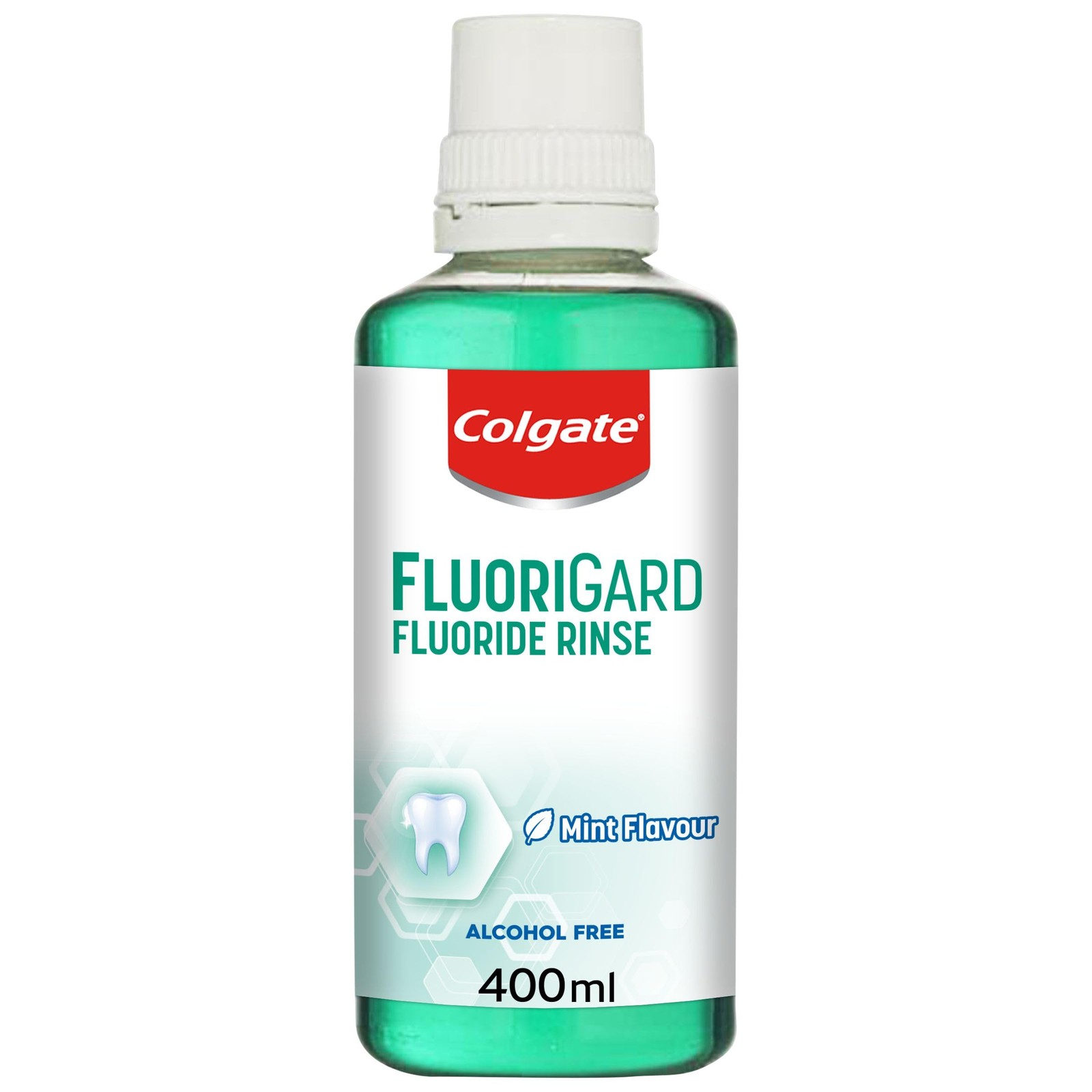 Colgate Fluorigard Fluoride Rinse (Alcohol Free) Mouthwash 400 ml Prevents Tooth