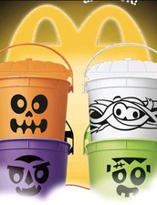 2023 McDONALD'S Halloween Bucket Pail Classic Boo Buckets HAPPY MEAL TOYS Set 4