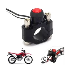 Dirt Bike Engine Stop Start Kill Switch Button CNC with Mounting Black {