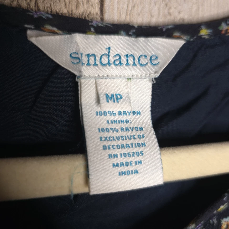 圣丹斯花卉娃娃衬衫尺寸 MP 中号娇小拼布秋季见缺陷 — 第 3/4 张图片