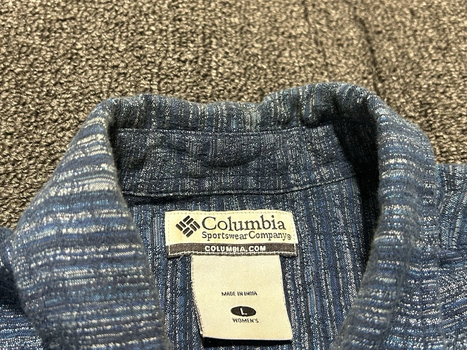 CORDÓN ABOTONADO MANGA LARGA AZUL GRANDE VINTAGE Columbia para mujer Foto 4 de 4