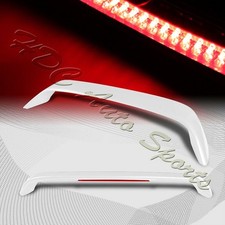 For 2001-2005 Honda Civic Coupe Painted White Rear Trunk Spoiler Wing Led Brake