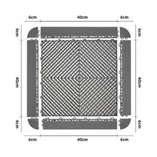 Corner & Ramp Edge for Interlocking PVC Floor Tiles