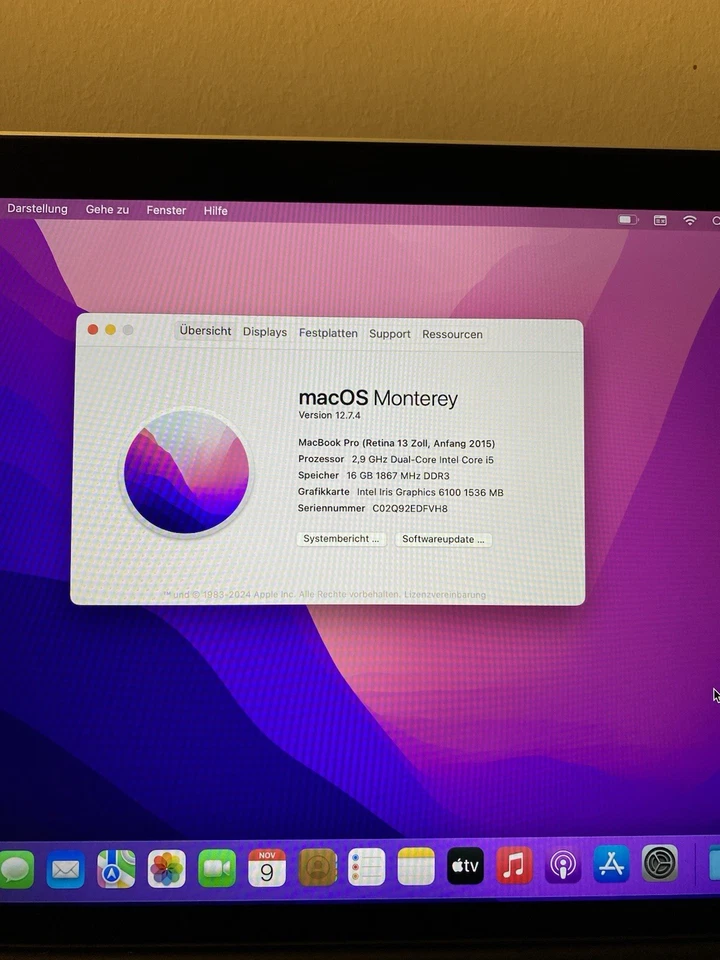 MacBook Pro 13” Anfang 2015 – Space Gray – 16 GB RAM / 512 GB SSD - Bild 2 von 4